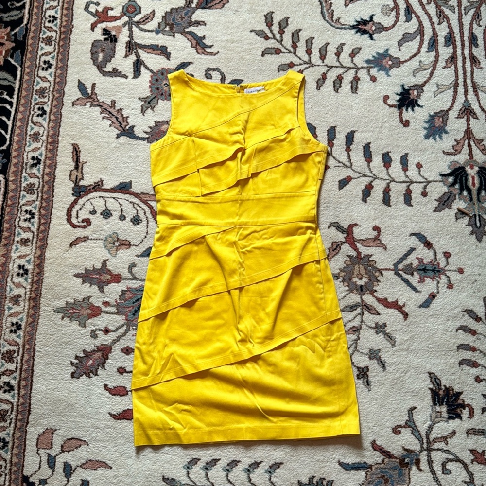 Calvin Klein Yellow Dress